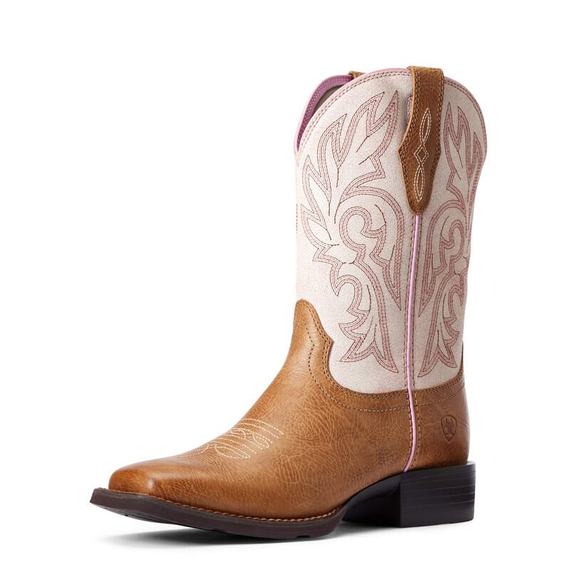 Stivali Da Cowgirl Donna Ariat Cattle Drive Marroni Crema | S10IXZO