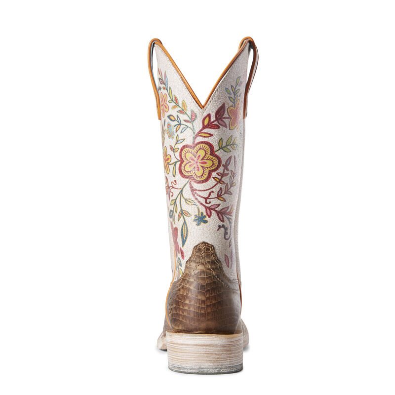 Stivali Da Cowgirl Donna Ariat Circuit Savanna Marroni Bianche | 8CL57LG