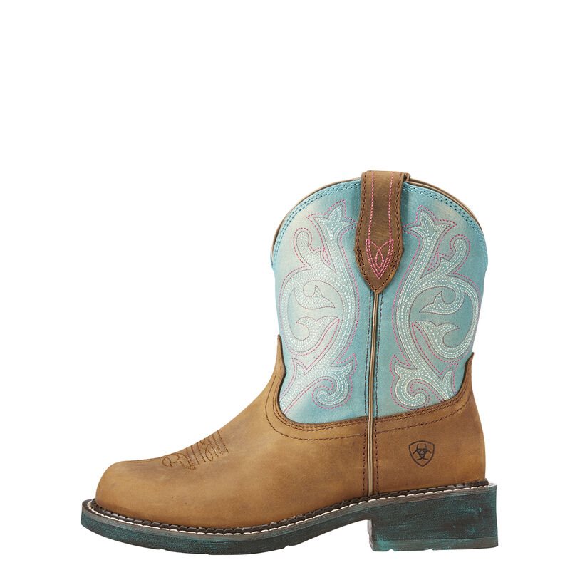 Stivali Da Cowgirl Donna Ariat Fatbaby Heritage Marroni Verde Acqua | TU0KEEQ