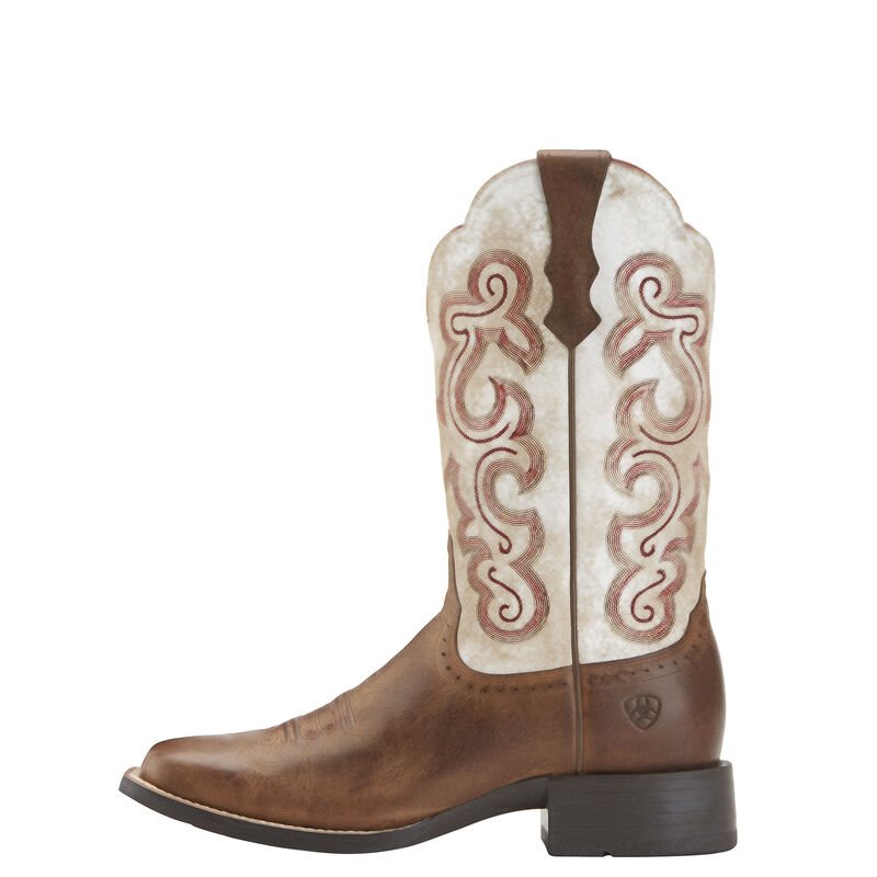 Stivali Da Cowgirl Donna Ariat Quickdraw Beige | NGN66Q5