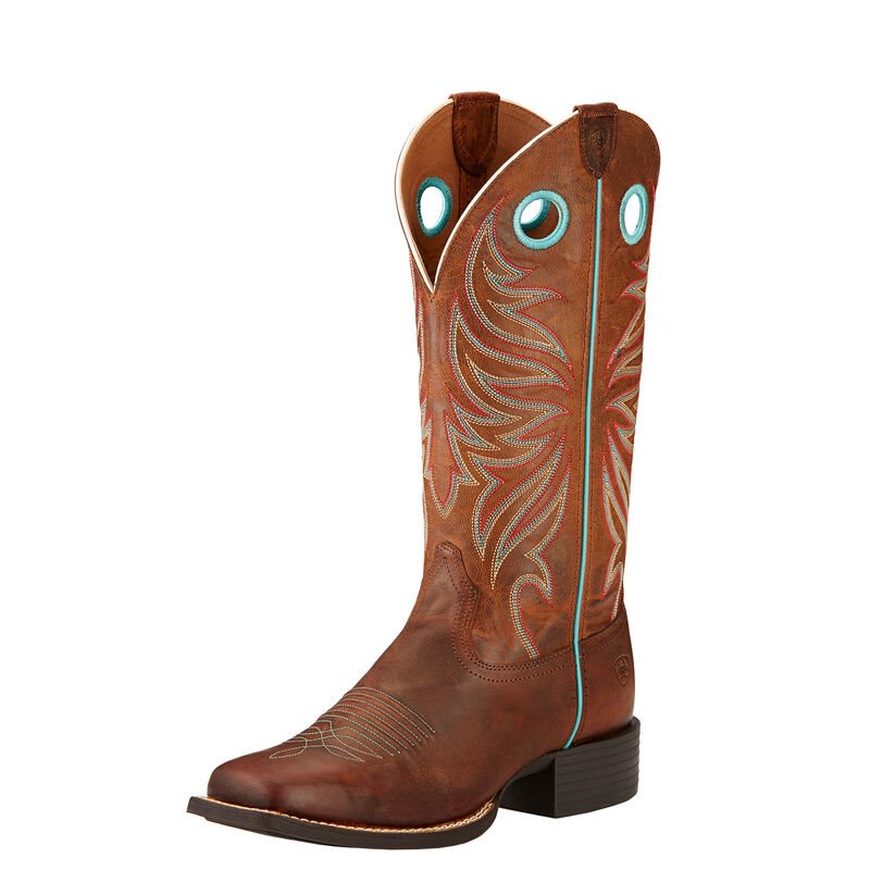 Stivali Da Cowgirl Donna Ariat Round Up Ryder Rame | 3IABM8K