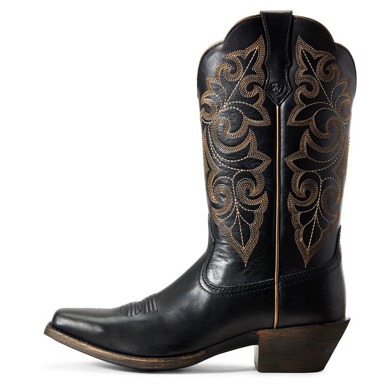 Stivali Da Cowgirl Donna Ariat Round Up Square Punta Nere | B8PYUPJ