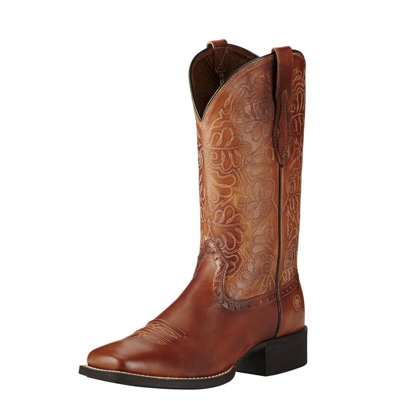 Stivali Da Cowgirl Donna Ariat Round Up Remuda Beige | S0AVTHJ