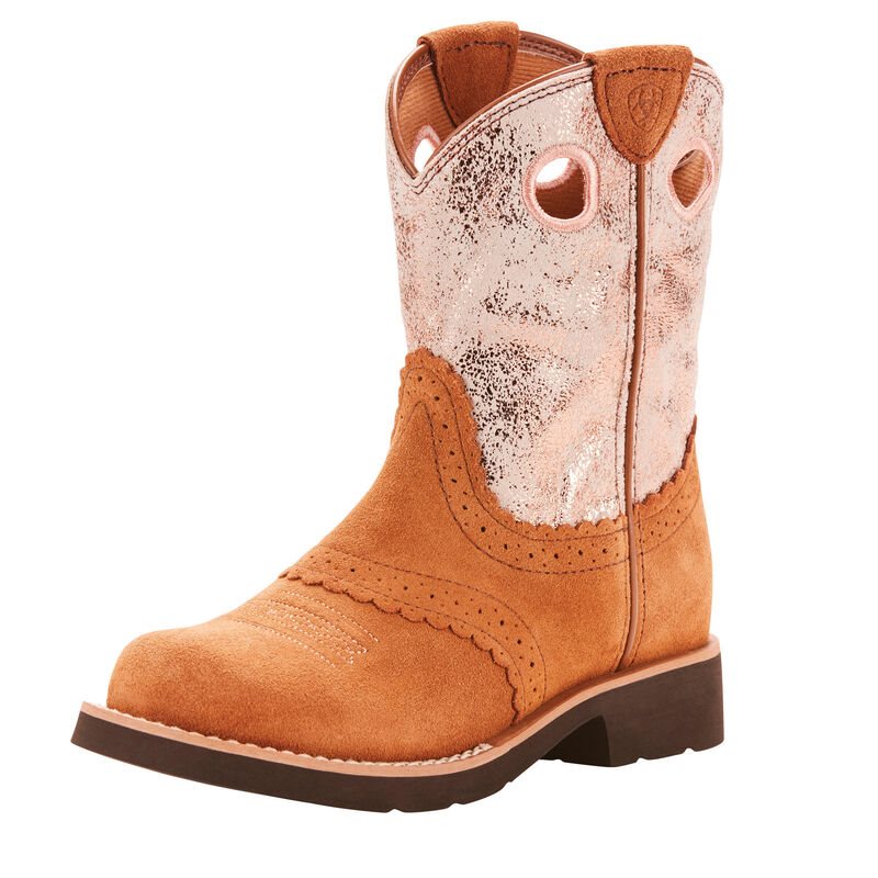 Stivali Western Bambino Ariat Fatbaby Marroni Rosa | 0CAVE7F