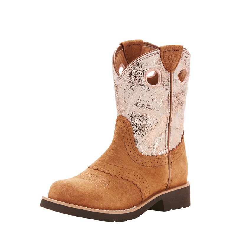 Stivali Western Bambino Ariat Fatbaby Marroni Rosa | 0CAVE7F