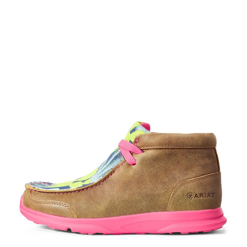 Stivali Western Bambino Ariat Spitfire Marroni Menta Rosa | Q66WI84