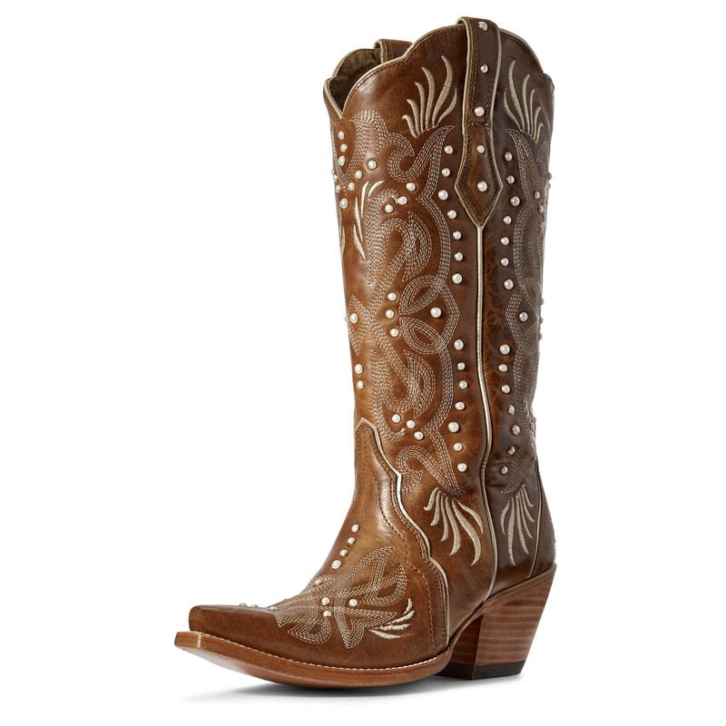 Stivali Western Donna Ariat Pearl Marroni | 8RDNORP