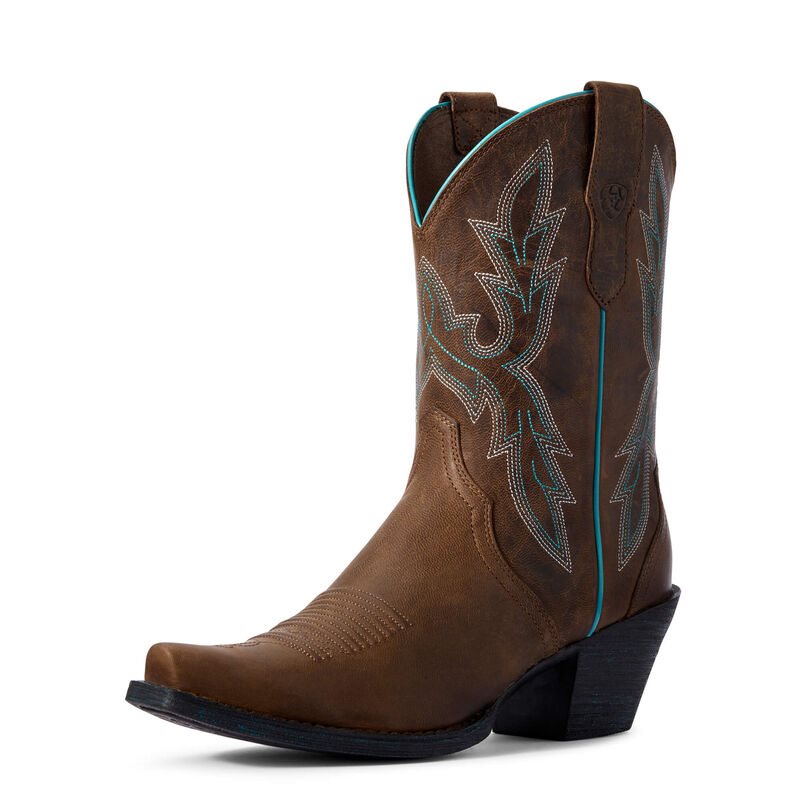 Stivali Western Donna Ariat Round Up Bella Marroni | A4DJ5CU