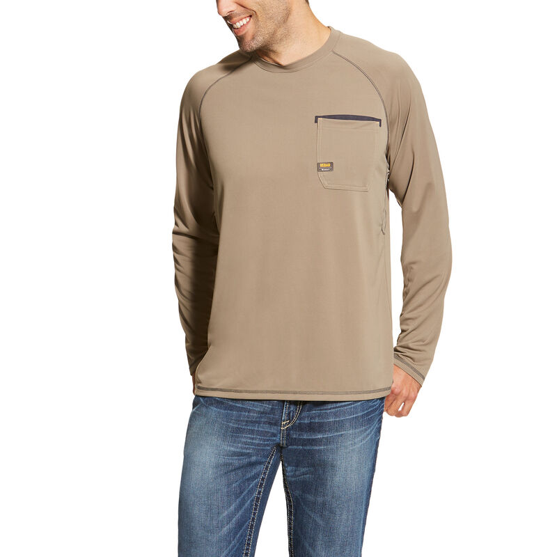 Top Uomo Ariat Rebar Sunstopper Top Khaki | XAZW3BT