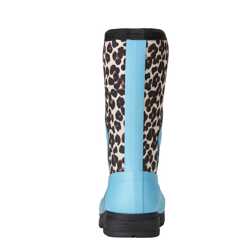 Wellies Donna Ariat Springfield Rubber Boots Blu Leopardate | RGTXPAP