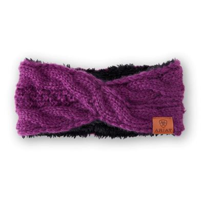 Accessori Donna Ariat Cable Headband Viola Scuro | 2GX4Z56