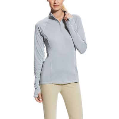 Baselayer Donna Ariat Lowell 2.0 1/4 Zip Baselayer Grigie | R41287Q