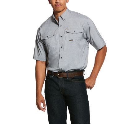 Camicia Da Lavoro Uomo Ariat Rebar Made Tough VentTEK DuraStretch Grigie Profondo | F2XHHOK