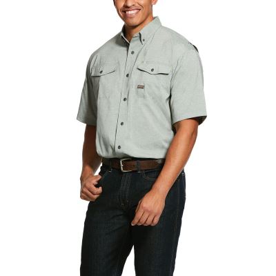 Camicia Da Lavoro Uomo Ariat Rebar Made Tough VentTEK DuraStretch Verde Oliva Scuro | SW1FH3A