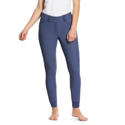 Collant Donna Ariat Tri Factor Grip Full Seat Breech Blu Scuro | Z0DKGZ6