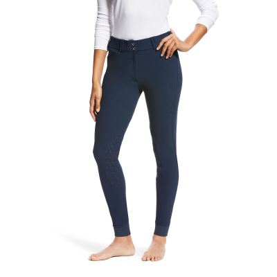 Collant Donna Ariat Tri Factor Grip Knee Patch Breech Blu Marino | 0SWNX9I