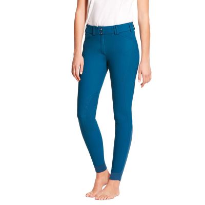 Collant Donna Ariat Tri Factor Grip Knee Patch Breech Blu | QXB613T