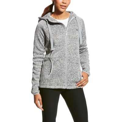 FelpaConCappuccio Donna Ariat Granby Full Zip Grigie | HE6BGXT