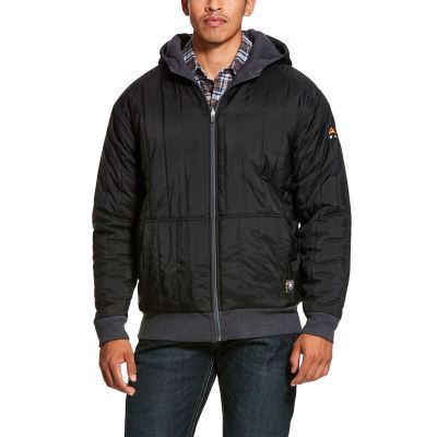 FelpaConCappuccio Uomo Ariat Rebar Cold Weather Reversible Full Zip Grigie Profondo | 9L4GTYV