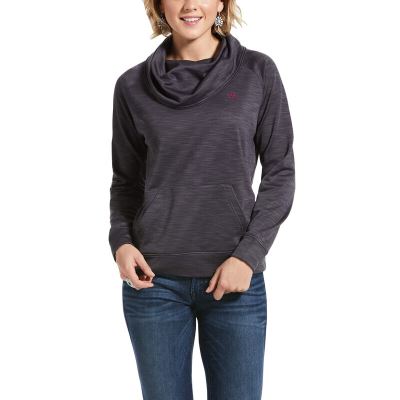 Felpa Donna Ariat Conquest Cowlneck Grigie Scuro | 6VJVD6G