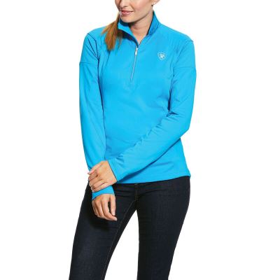 Felpa Donna Ariat Tolt 1/2 Zip Blu | 0PLRL1P