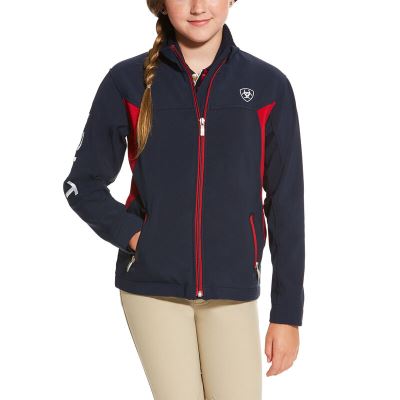 Giacca Bambino Ariat New Team Softshell Jackets Blu Marino | BR97I5V