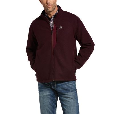 Giacca Uomo Ariat Bowdrie Bonded Full Zip Bordeaux Scuro | YOFKY1D