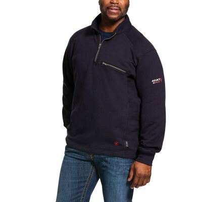 Giacca Uomo Ariat FR Rev 1/4 Zip Top Blu Marino | K0RAHAK