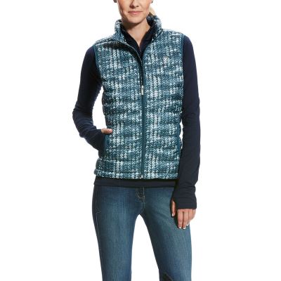 Gilet Donna Ariat Ideal Down Vest Verdi Bianche | N5G8Z5Y