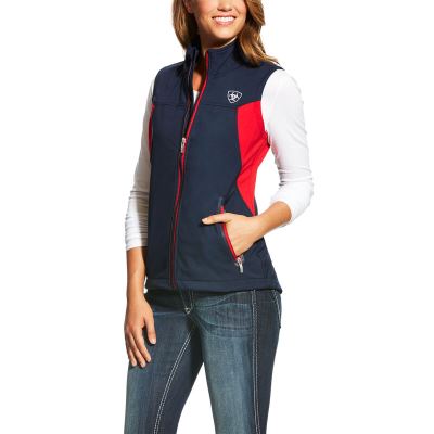 Gilet Donna Ariat New Team Softshell Vest Blu Marino | TEZI17I