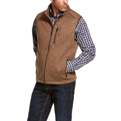 Gilet Uomo Ariat Caldwell Full Zip Vest Marroni | DNS3RIZ