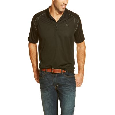 Magliette Polo Uomo Ariat AC Nere | FU4LDYH