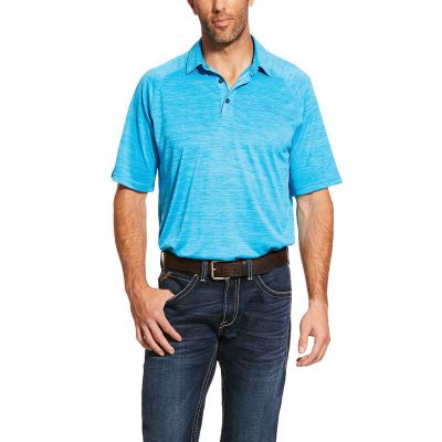 Magliette Polo Uomo Ariat Charger Blu | C8QD871