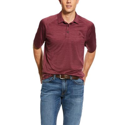 Magliette Polo Uomo Ariat Charger Bordeaux | DKO272R