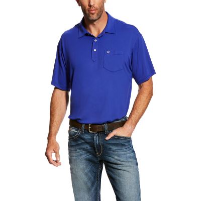 Magliette Polo Uomo Ariat Freeze Point Blu | Z9FCENF