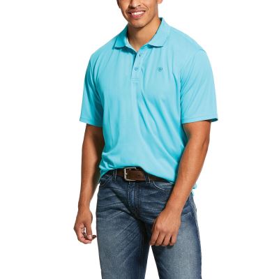 Magliette Polo Uomo Ariat TEK Blu | L2G42YG