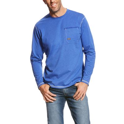 Magliette Uomo Ariat Rebar Workman Blu Reale Blu | 7DJQPMX