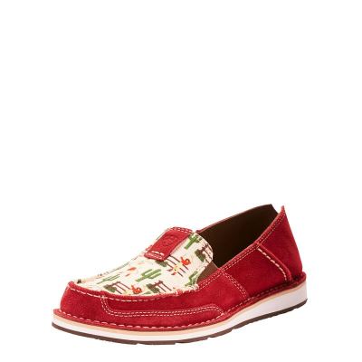 Mocassini Donna Ariat Cruiser Rosse Bianche | KMYIEKQ