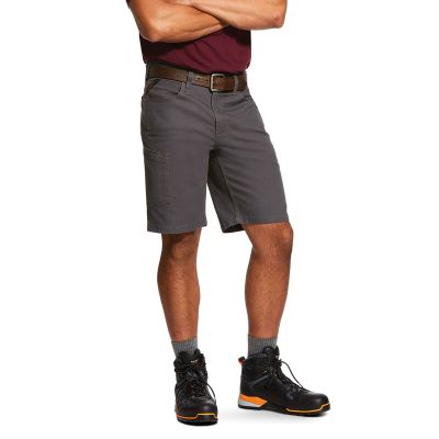 Pantaloncini Uomo Ariat Rebar DuraStretch Made Tough Corta Grigie | T82I4DD