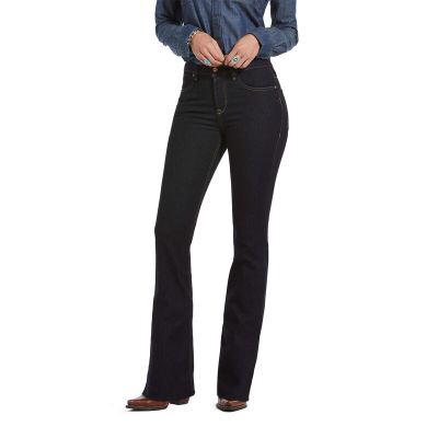 Pantaloni Donna Ariat Premium High Rise Flare Jean Nere | TI2Z77X