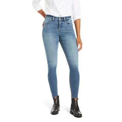 Pantaloni Donna Ariat Premium High Rise Skinny Jean Stretch Blu | ZLC7N8X