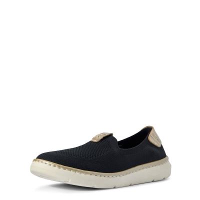 Slip On Donna Ariat Knit Ryder Nere | ELNQZP0