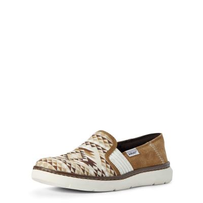 Slip On Donna Ariat Ryder Marroni Bianche | 2MLYGBS