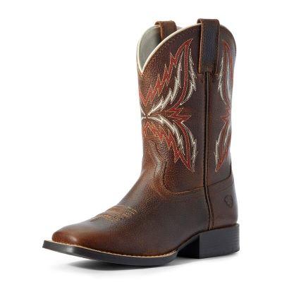 Stivali Cowboy Bambino Ariat Arena Rebound Marroni | 6ZDNJOE