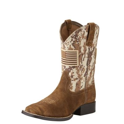 Stivali Cowboy Bambino Ariat Patriot Marroni Camouflage | NRFS1QE