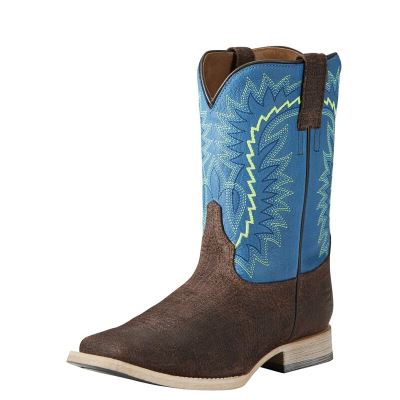 Stivali Cowboy Bambino Ariat Relentless Elite Cioccolato Blu | XN9EKY9