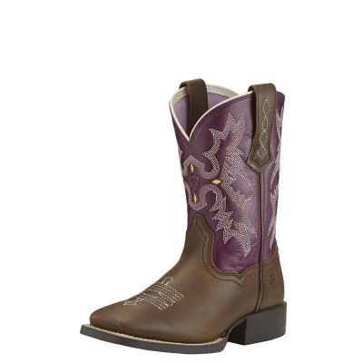 Stivali Cowboy Bambino Ariat Tombstone Marroni Viola | 9400O30