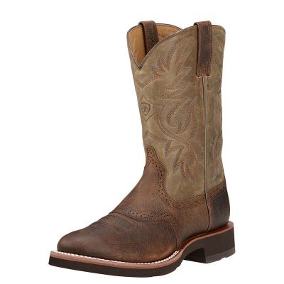 Stivali Cowboy Uomo Ariat Heritage Crepe Marroni Verde Oliva | 9EILMQS