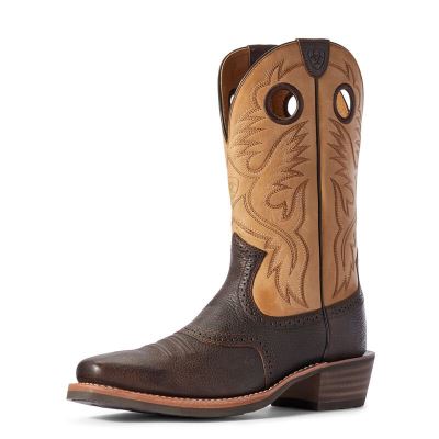 Stivali Cowboy Uomo Ariat Heritage Roughstock Marroni Cioccolato | PTEXXDI