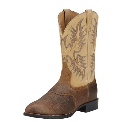 Stivali Cowboy Uomo Ariat Heritage Stockman Marroni | 7C9QFPB